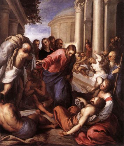 Christ healing the paralytic at Bethesda